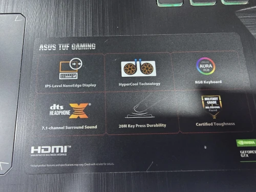 ASUS TUF Gaming FX505D Ryzen 5 3550H 16G/250G SSD+512G HDD / GTX 1050 3G