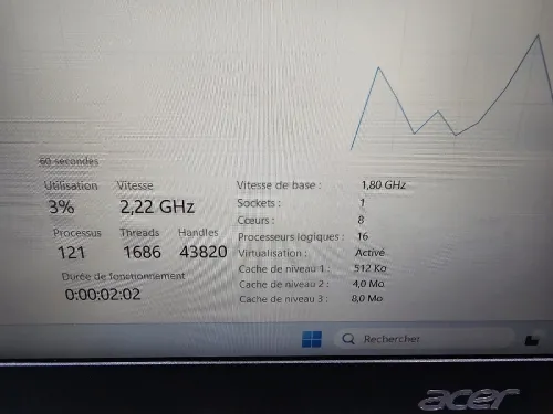 - VENDU - ACER Aspire 7 Ryzen 7 5700U RTX 3050 16G/ SSD