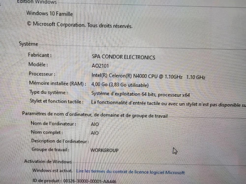 ALL-IN-ONE Condor Slim 21.5 FHD Sous emballage