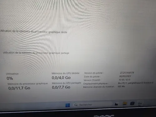 - VENDU - ACER Aspire 7 Ryzen 7 5700U RTX 3050 16G/ SSD