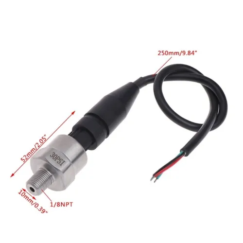 Arduino - CAPTEUR DE PRESSION HYDRAULIQUE 5V  200 psi  ( EAU/HUILE/GAZ NON CORROSIF )
