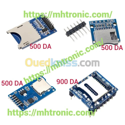 Arduino - différents types adaptateur de carte MicroSD.