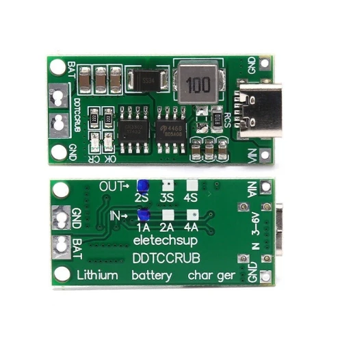 Multi-Cell 2S 3S 4S Type-C à 8.4V 12.6V 16.8V LiPo Polymer Li-Ion ARDUINO