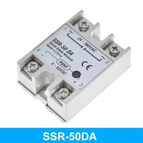 Relais à semi-conducteur monophasé SSR-40-50 DD entrée relais 3-32V DC sortie 24-380V VAC ARDUINO