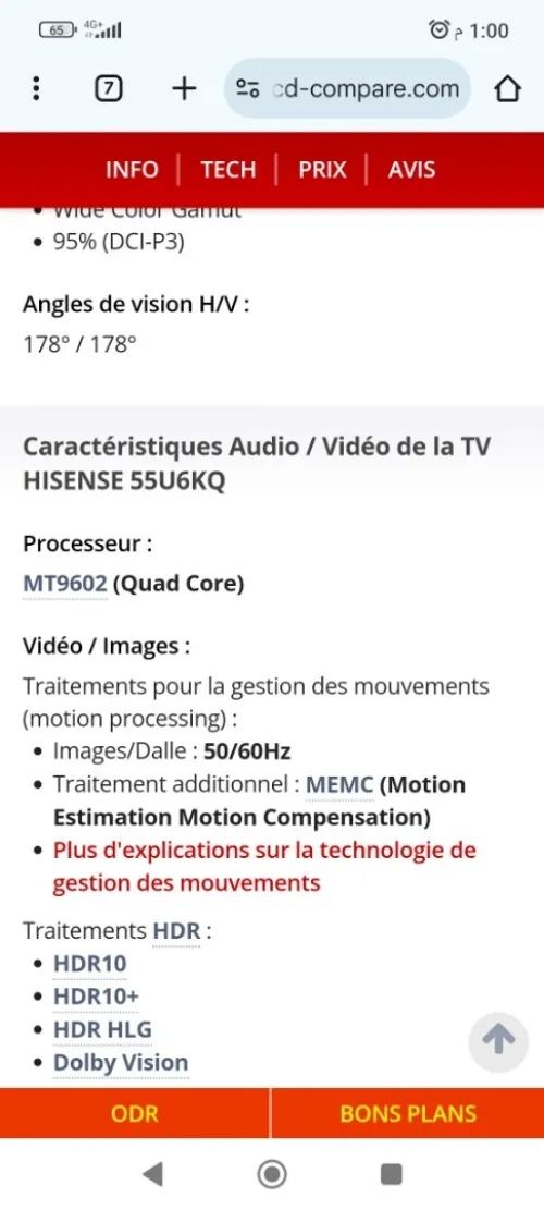 Hisense Miniled 55u6kq European
