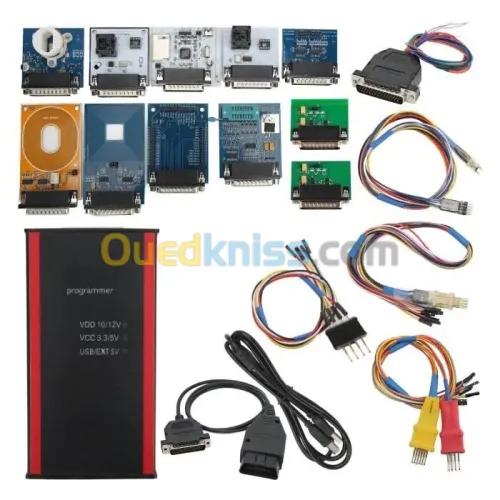 Programmeur de clé complet IPROG Pro V87, Iprog + Eeprom, autoradio IMMO, carte Prada, kilomètre DIGIPROG 3 Carprog, 2024 AVEC 12 ADAPTATEUR