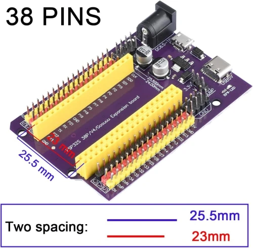 carte extension ESP 32 ESP32S 38PIN (Type C) arduino