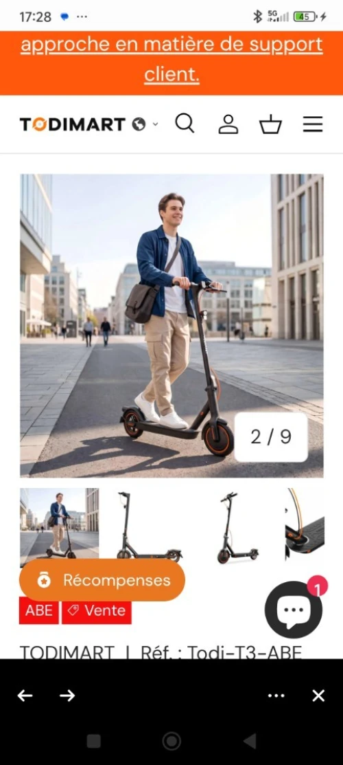Trottinette électrique todimart