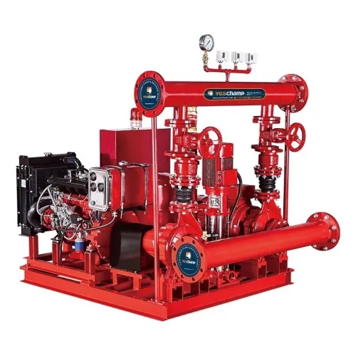 Station incendie avec motopompe diesel et kit de protection contre les incendies