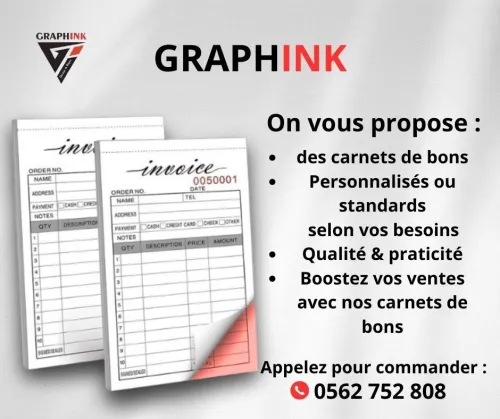 carnet de bon (grandes quantités  , personalisés ou standards ...