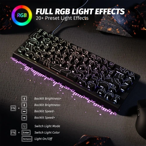 Attack Shark X68 He (Black Contours)
