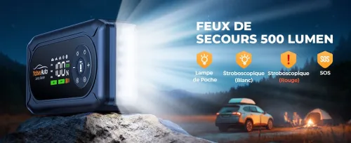 Booster Batterie Voiture avec 150PSI Gonfleur Pneus, 12V Démarreur Voiture Puissant, Booster Batterie Moto avec 500 Lumière LED 4 Modes, Grand Écran, Gants(Jusqu'à 9L Gaz ou 8L Diesel)