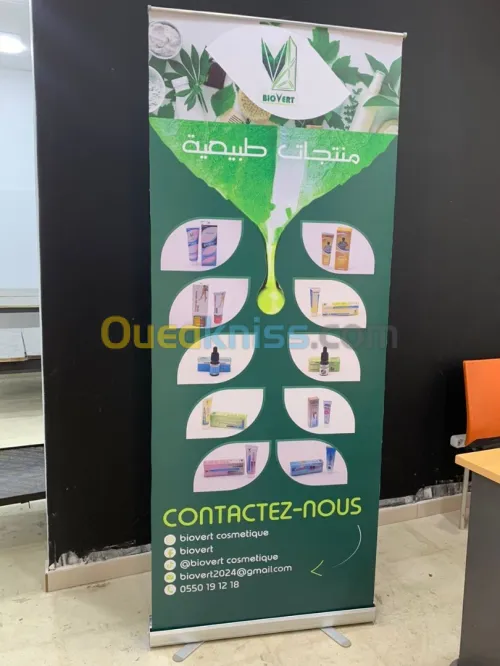 Banner Roll-up  / Impression sur bache / one way / Autocollant ......