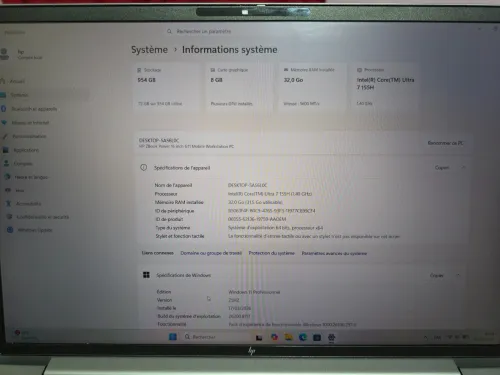 Station de travail Hp Zbook Ultra 7 155h RTX 2000