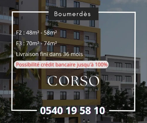 Vente Appartement F3 Boumerdès Corso