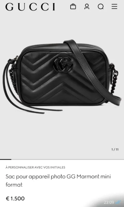 Sac Gucci Marmont noir original