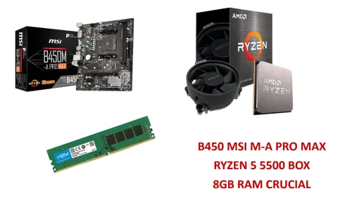 B450 MSI + Ryzen 5 5500 + 8GB RAM