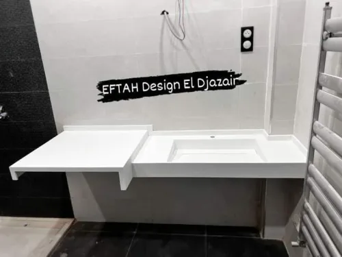 Lavabo sur mesure en Corian