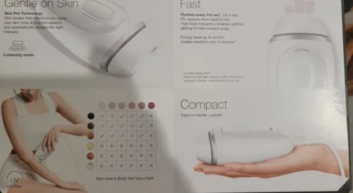 Épilateur NEUF lumière pulsée Braun silk expert mini
