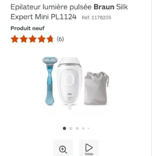 Épilateur NEUF lumière pulsée Braun silk expert mini