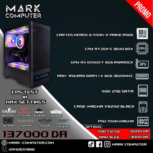 RYZEN 5 3600 + RX 6500XT