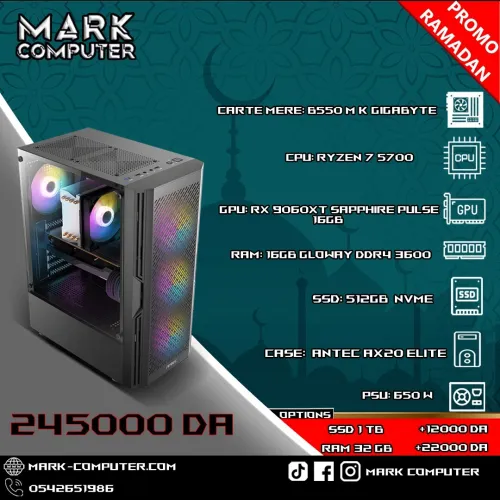 RYZEN 7 5700 + RX 9060 XT