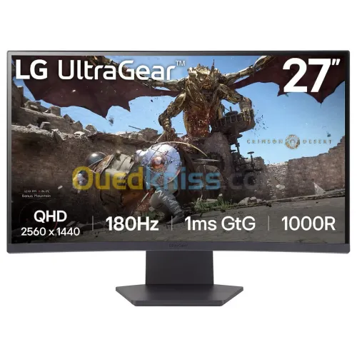 MONITEUR LG ULTRAGEAR 27GS60QC  180HZ CURVED 27 POUCE QHD 2K