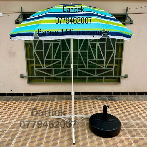 Parasol 1.80m à rayures de Plage Solide - مظلة بحر باراسول