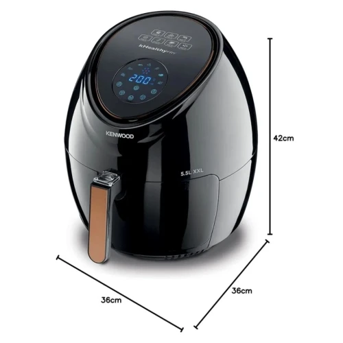 Friteuse Air Fryer KENWOOD sans huile 5.5L 1800W 2.4Kg à air - 7 Programmes Digital - kHealthy FRY