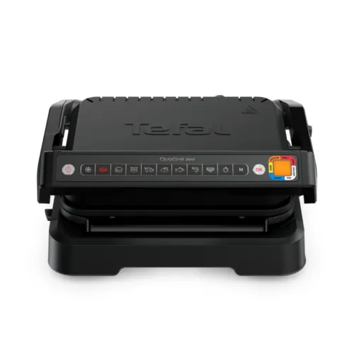 Panineuse Grill À Viande Électrique Tefal 2En1 - 2100W Ouverture 180 avec 09 Programmes et Système de Cuisson Automatique - OptiGrill GC772810