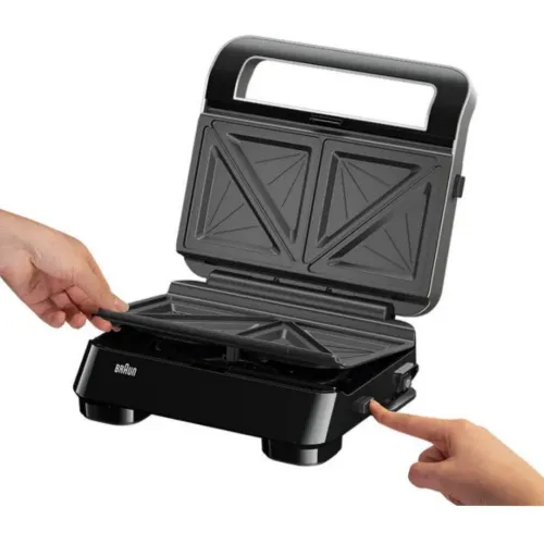 Braun Gaufrier et Presse à sandwich 800W Anti adhésives - SnackMaker5 SM5005