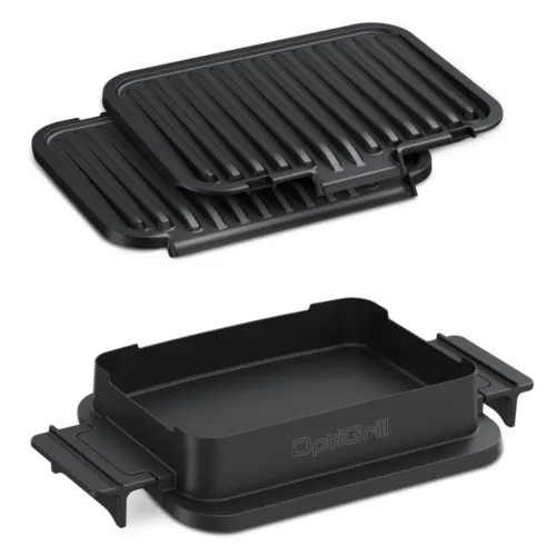 Panineuse et Grill à Viande 4En1 Électrique Tefal 2100W Ouverture 180 avec 09 Programmes de Cuisson Fonctions Barbecue et Four à Gratin et Repas Complet - OptiGrill GC774D10