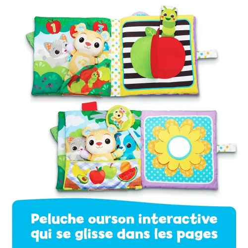 VTech Grand Livre Toudoux des Découvertes - Livre sensoriel En tissu avec Peluche interactive