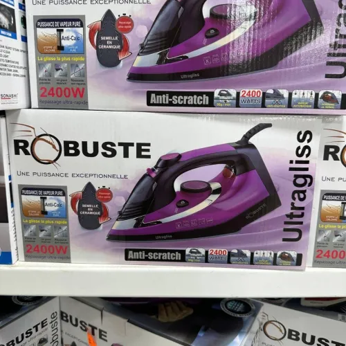 Fer à Repasser à Vapeur Robuste Ultragliss 320 mL 2400W avec Semelle en Céramique