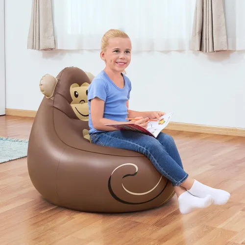 Fauteuil Pouf et Chaise Gonflable Motif Animaux Ergonomique Bestway - Cadeau Parfait pour Enfants 
