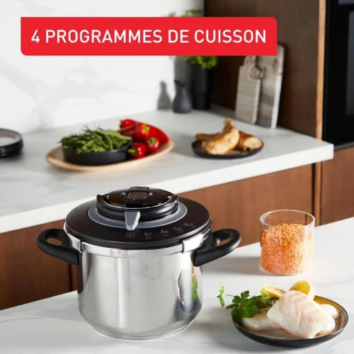 Cocotte Minute Autocuiseur SEB Clipso+ Chef 8L 4 Programmes De Cuisson - Induction - Made in France
