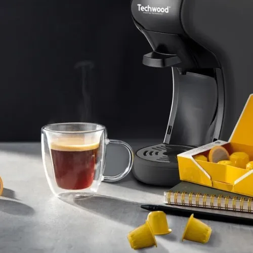 Machine À Café 2 En 1 Multi Caps 19 Bar 1450W Techwood - ماكينة قهوة