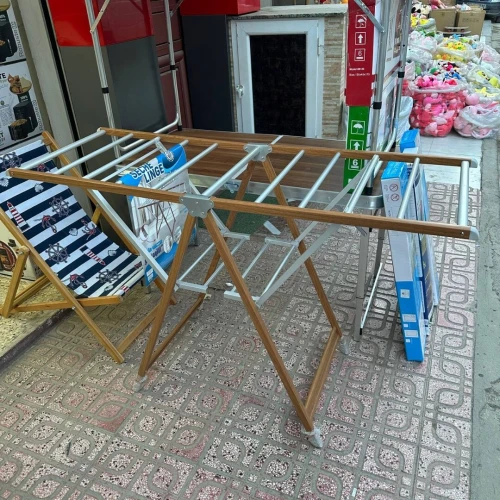 Sèche Linge Pliable En Aluminium Deux Niveaux Avec 4 Roues pour vetements - Léger Solide et pratique