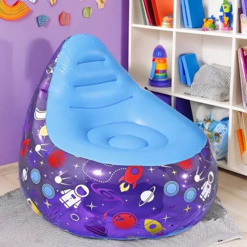 Fauteuil Pouf et Chaise Gonflable LED Lumières Spatiales Ergonomique Bestway - Cadeau pour Enfants