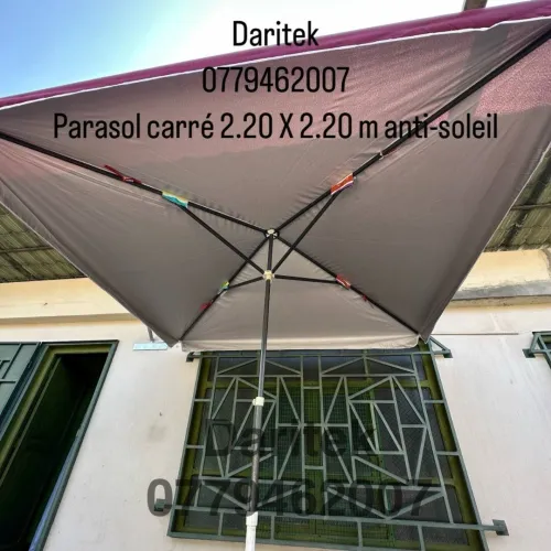 Parasol Carré 2.20m X 2.20m pour  Jardin Terasse extérieur Trés Solide - باراسول