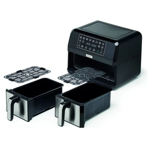 Friteuse Air Fryer Kenwood sans huile 1700W 8L Double Bacs Dual Zone - Écran Tactile 8 Programmes
