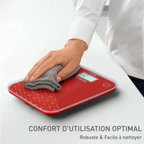 Balance de Cuisine Électronique En Verre Tefal Optiss 5kg avec Fonction Tare - ميزان مطبخ