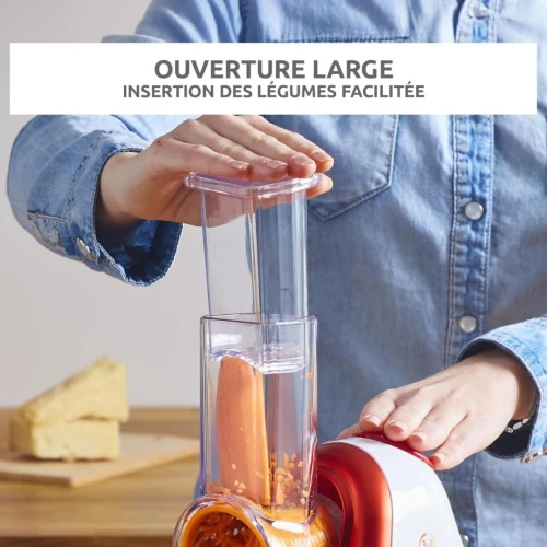 Hachoir Découpe Légumes Électrique Moulinex 5En1 200W 5 Cônes Fresh Express - Fabriqué En France