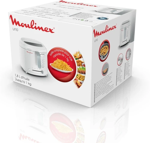 Friteuse Électrique Moulinex UNO a huile 1.8L 1470W 1KG Blanc - Moulinex AF203110