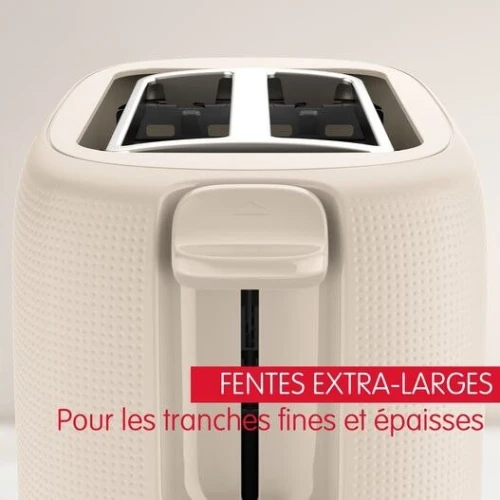Grille Pain Moulinex Morning 2 Fentes 850W avec 7 Niveaux de Dorage -