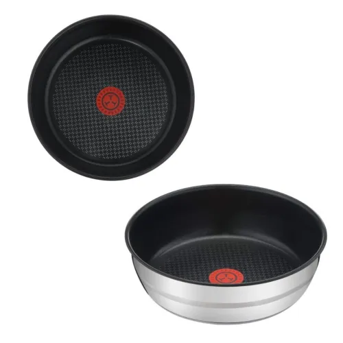 Batterie De Cuisine Tefal Set 9 pièces - 2 poignée amovible Poêle et Casseroles Antiadhésives INOX