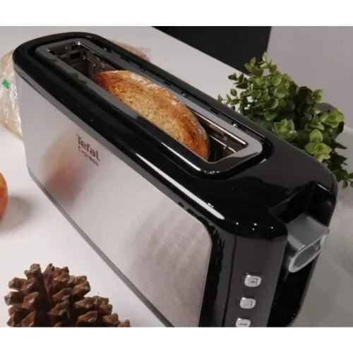 Grille Pain Electrique Tefal Extra Longue Et Large 1000 W en Inox - Express TL365ETR