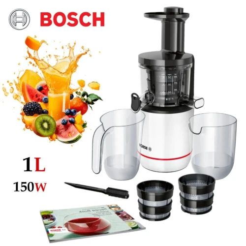 Centrifugeuse Extracteur De Jus Électrique BOSCH - 2 filtres 150W 1L - 1 vitesse + reverse - عصارة