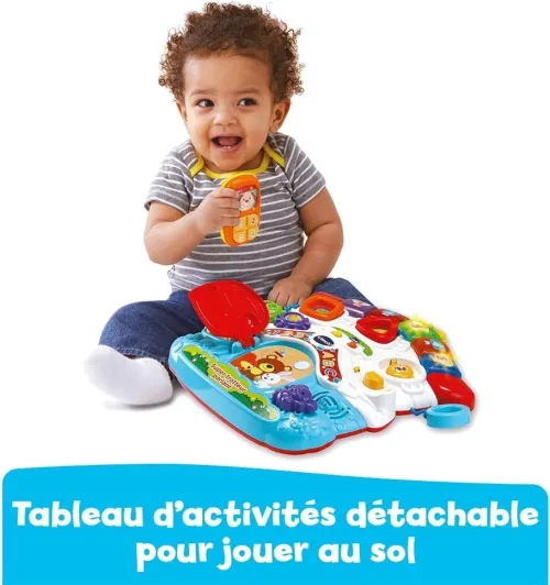 VTech Super Trotteur Parlant 2En1 pour Bébé Pliable Orange - Version FR - Cadeau Bébé