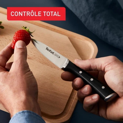 Bloc de Couteaux de Cuisine Tefal 11 Pièces avec Bloc en Bois et Lames en Inox Allemand Ultra Tranchant - Ice Force K232SA14
